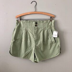 Free People Pleated Shorts In Cool Moss NWT Large
